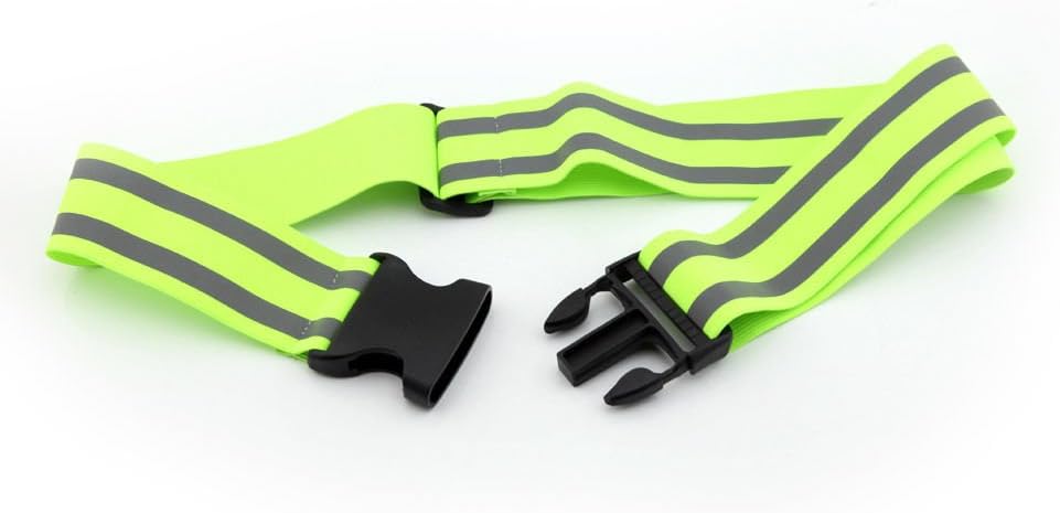 RICHELE Reflective Belt, High Visibility Adjustable Elastic Reflective Safety Belt for Night Running Jogging Biking Walking Cycling Riding