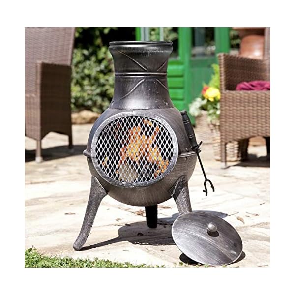 La Hacienda Panama Steel and Cast Iron Chiminea Just Chimineas