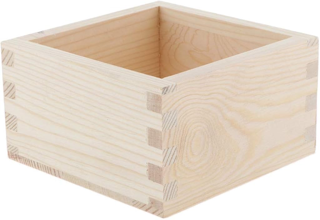 sharprepublic Caja Cuadrada De Madera Caja De Almacenamiento ...