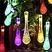 Solar String Lights, 22.9ft 50 Advanced Waterproof Water Drop Mode LED Solar Fairy Lights, Outdoor Saint Valentine's Day Lights for Patio, Lawn, Home, Garden, Wedding, Party Decorations