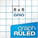 TOPS Quadrille Pad, Gum-Top, 8-1/2 x 11 Inches, Quad Rule (6 x 6), White Paper, 50 Sheets per Pad (33061)