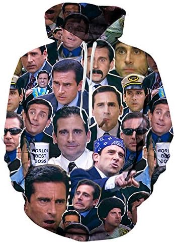 Chiclook Cool Funny Faces of Michael Scott Hoodies Pullover Sweatshirt Tracksuits