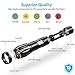 Utopia Home Handheld Tactical LED Flashlight - Zoomable and Adjustable Focus - 5 Lighting Modes - Rechargeable 18650 Battery