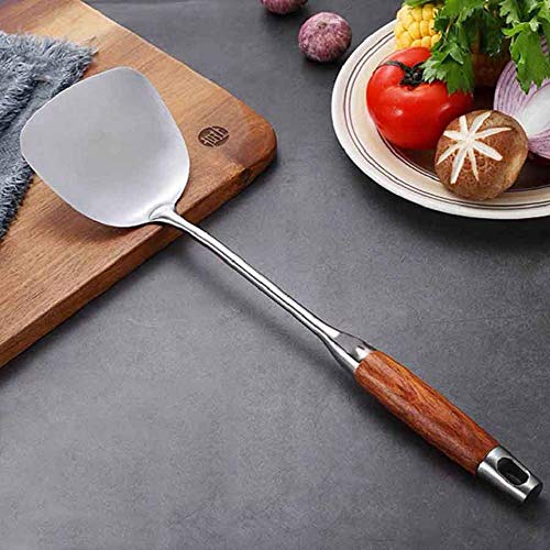 LOVOE Stainless Steel Wok Spatula, Wok Chuan Spatula with Heat