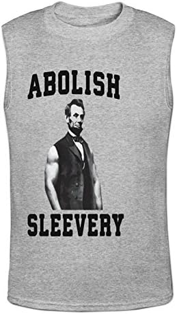 Carruth Men's Fashion Abe Lincoln Abolish Sleevery T-Shirt XL Grey