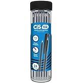 CIS, Caneta Esferografica 0,7 mm TIK Squeeze com 24 unidades, cor Preta