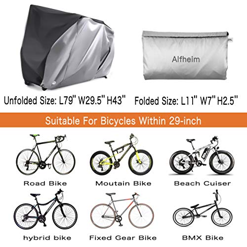 Alfheim Fietshoes voor 2 fietsen - 210D Oxford Zwaar uitgevoerd Buitenshuis - Waterbestendig Ademend Fietshoezen met 2… - Image 5
