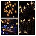 YBB Solar Pumpkin String Lights, Waterproof Halloween Christmas Decoration String Lights, 30 LED Lights 8 Flickering Modes Jack-O-Lantern for Outdoor, Home, Patio, Garden (7.5m/25ft- Warm White)