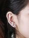 Besteel 20 Pairs Stainless Steel Black Stud Earrings for Men Women Cool CZ Earring Set Ear Jewelry 3-6mm (F:6 Pairs Round)