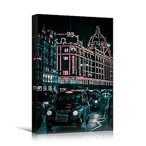 signwin Canvas Wall Art Street View Cityscape Colorful...