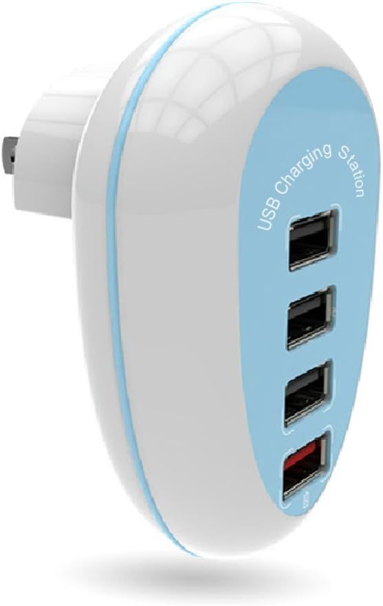 CredDeal Power Foldable Quad-Port 3+1 USB Charging Station Original unique design Travel & Wall convenience for all iPhone, iPad, Samsung Galaxy, Android, HTC One, Motorola, LG, Digital Cameras or any other USB ports