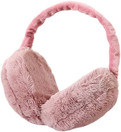 Womens Winter Faux Fur Earmuffs - Extensible Foldable Earmuffs, Creative Hamburger Ear Warmers Adjustable