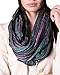Women's Festival Bliss Infinity Scarf, Multicolor Boho Chic Shawl (Bejeweled Black)