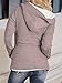 Ermonn Women Unisex Zipper Button Down Knitted Sweater Cardigans Hooded Jackets
