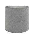 Aspen Creative 32502 Transitional Drum (Cylinder) Shaped Spider Construction Lamp Shade in Grey, 13" Wide (12" x 13" x 12")