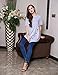 Sweetnight Women's Casual O-Neck Short Sleeve Solid Asymmetrical Pleated T-Shirt Blouse Top Plus Size (XXXL, Gray)