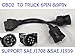 Vahicle OBD2 Interface heavy duty truck diagnose Y cable OBD2 16pin female to CANBUS J1708 6pin J1939 9pin communication cable