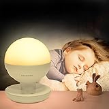 ATPWONZ LED Children Night Light Baby Bedside Lamps Touch Dimmable Camping Reading Sleep Soothers Lights Cold & Warm Color in 2700-6500K, Built-in 2200 mAh Integrated Rechargeable Battery
