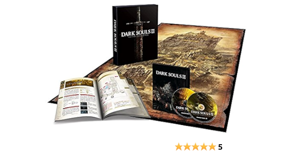 Amazon Com Ps4 Dark Souls Iii The Fire Fades Edition Limited Award Dark Soul Iii Official Complete Guide Prologue Special Map And Original Soundtrack Included Video Games