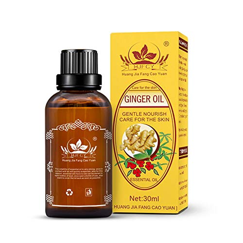 4 Pack Ginger Essential Oil 100% Pure Natural Plant Lymphatic Drainage Ginger Oil SPA Massage Oils Repelling Cold and Relaxing Active Oil Promote Blood Circulation Relieve Muscle Soreness 120ml