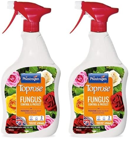 Toprose - Fungus Control and Protect ready to use - Protects Roses from Disease for Stronger, Healthier Blooms - Plant Protection, Rose Care, Ready to Use, Black Spot Control - 1L (Pack of 2)