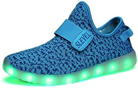 SLEVEL Breathable LED Light up Shoes Flashing Sneakers for Kids Boys Girls
