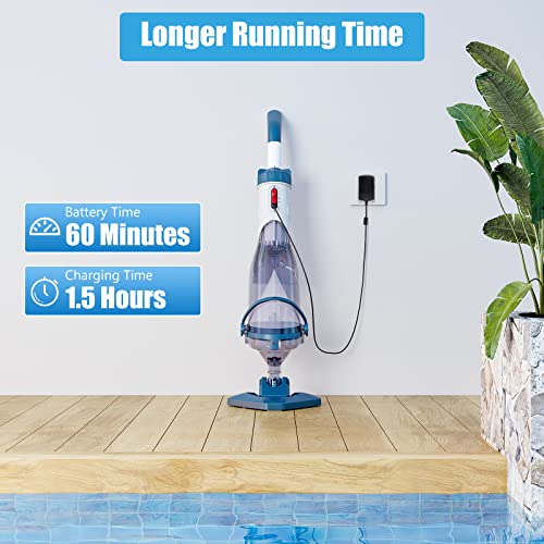 Pool Vacuum for Above Ground Pool with a Telescopic Pole, Running time photo 10