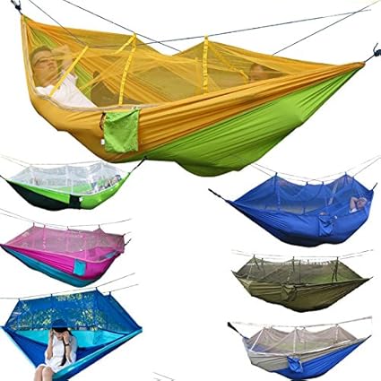 Outdoor Mosquito Net Parachute Hammock Camping Hanging Sleeping Bed Swing
