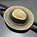 Gold Plated Q&Q Fashion Vintage Cowboy Hat Stetson Black Leather Rodeo Western Bolo Bola Tie Necktie Line Dance