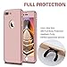 iPhone 7 Plus Case,Lavince Full Body Protection Hard Slim Cover[Dual Layer]with Tempered Glass Screen Protector for iPhone 7 Plus 5.5inch(Rose Gold)