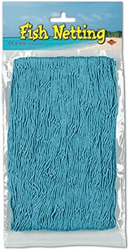 Nautical Fish Netting Party Decor 4' x 12' Teal