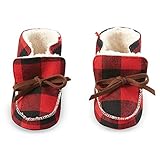 Mud Pie Baby Boys Buffalo Check Booties