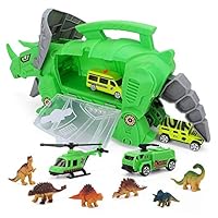UTC Global Best Dinosaur Storage Carrier for Your Dinosaurs and Cars (Includes Mini Dinosaurs and car Toys)