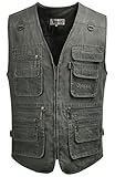 Mrignt Men's Oversize Pockets Travels Sports Vest(Outdoor Coat)(US XL (Asia 4XL),Army Green)