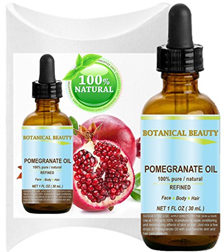 Botanical Beauty Pomegranate Oil -100% Pure, 100% Natural. For Face, Hair and Body 1 oz-30 ml