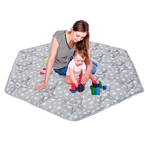 Hexagon Playpen Mat, Non Slip Baby Playmat Kids Tent Mat, OnePiece
