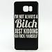 Galaxy Note 5 Case,Walle Shop® Ultra Slim Fit Lightweight Flexible Scratches Resistant Fingerprint Protection Case Cover Cute Design For Samsung Galaxy Note 5(N9200) 2015 Release 5.7 inch (bitch)