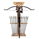 Rush Creek Creations Real tree Crossbow and 10 Arrow Bow Rack - 4 Minute Assembly - Extra Large Pegs
