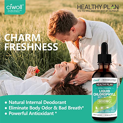 Chlorophyll Liquid Drops Unflavored 6000mg Better Energy Supplement