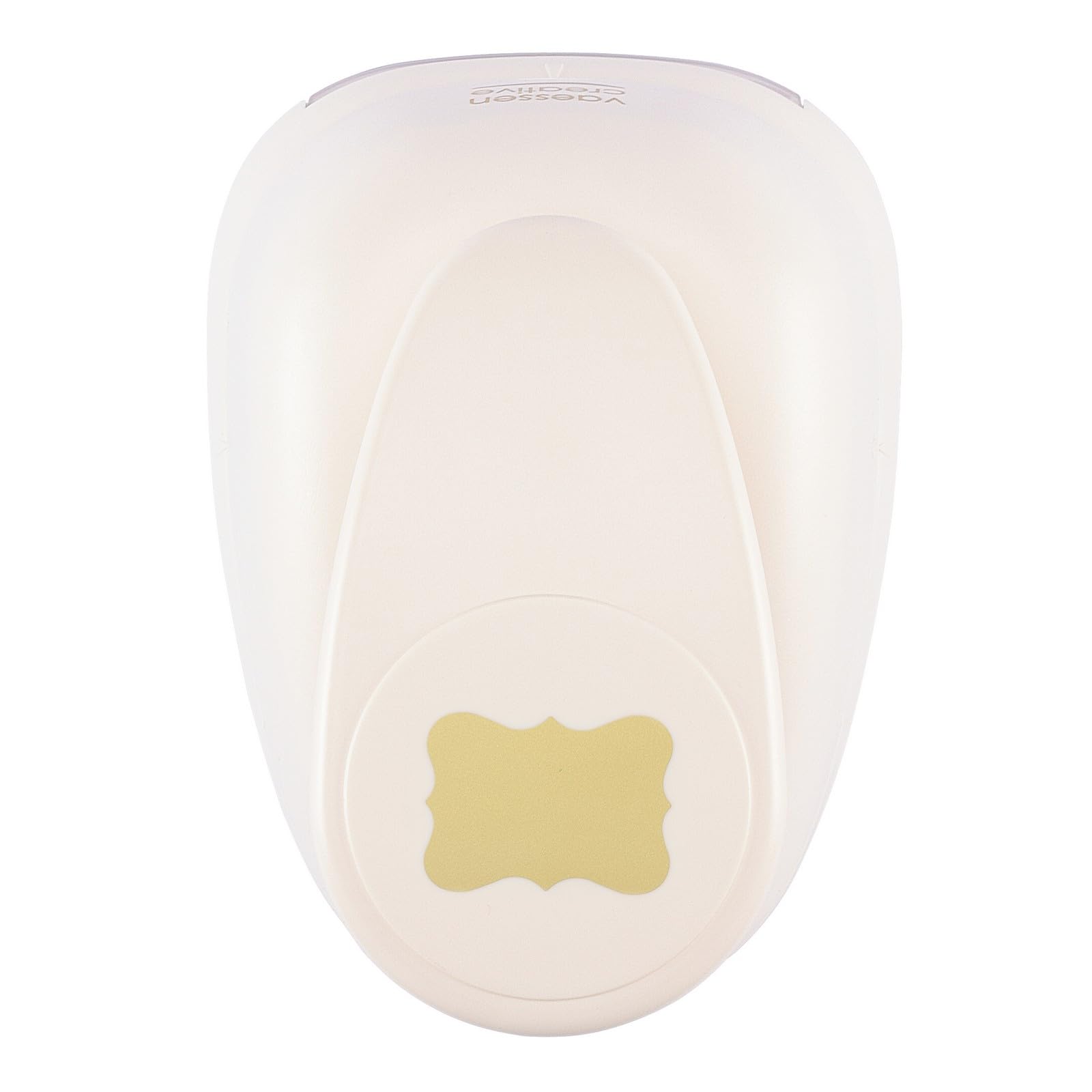 Vaessen Creative Craft Paper Punch - Decorative Label - 4,8 x 6,6 cm - Circle Cutter for Crafting and Card Making