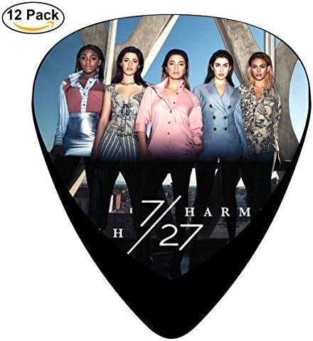 The_27_Fifth_Harmony_Pattern DIY Custom Fashion Celluloid bakelite Guitar Picks 12-Pack (Black)