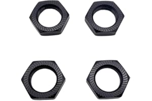ZRRC fits RC 1/8 Model Car 17MM Aluminum Alloy Wheel Hex Hub Nut 4PCS(Black)