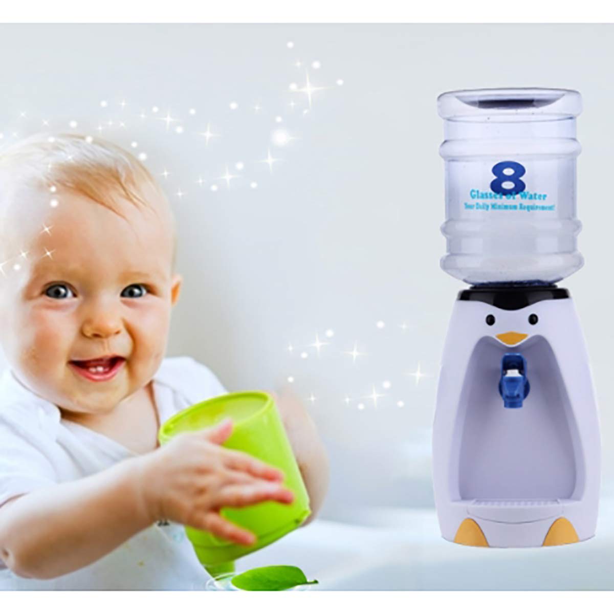 LONGLISHENG 2.5L Capacity Desktop Water Dispenser with Bottle with Food Grade Silicone Tube