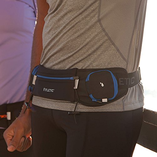 Fitletic Quench Retractable Hydration Belt (Small/Medium, Black/Pink)