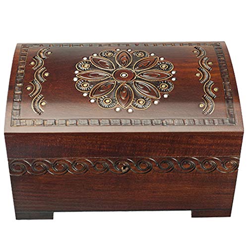 Enchanted World of Boxes Large Polish Wood Chest Handmade Floral