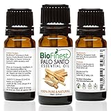Biofinest Palo Santo Essential Oil - 100% Pure Organic Therapeutic Grade - Best for Aromatherapy, Immune System, Ease Headache Insomnia Cold Flu Sore Throat Muscle Joint Pain - Free E-Book (10ml)