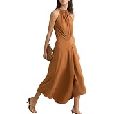 REISS Womens' Maeve Drape Detail Occasion Midi Dress