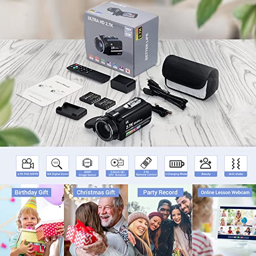 Camcorder 4k Vlog Kamera 4k CAMKORY Videokamera 2.7 Produktbild-Vorschau 12