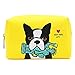 MARC TETRO CITY DOGS COSMETIC BAGS (BOSTON TERRIER (YELLOW))