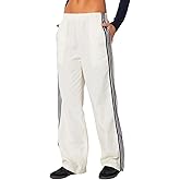 Striped Track Pants for Women Y2K Elastic Waist Wide Leg Sweatpants Teens Vintage Preppy Cute Parachute Pants Streetwear